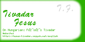 tivadar fesus business card